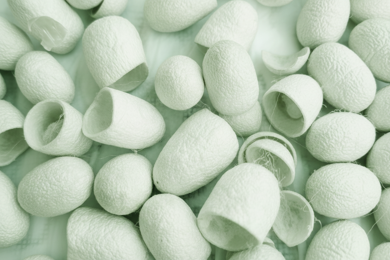 Cocoon met groene tint